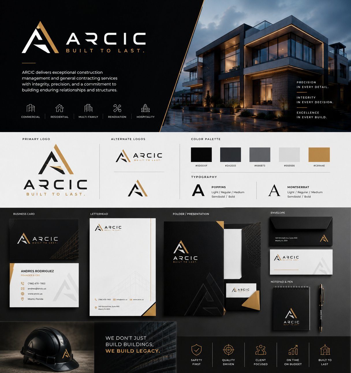 ARCIC construction brand identity
