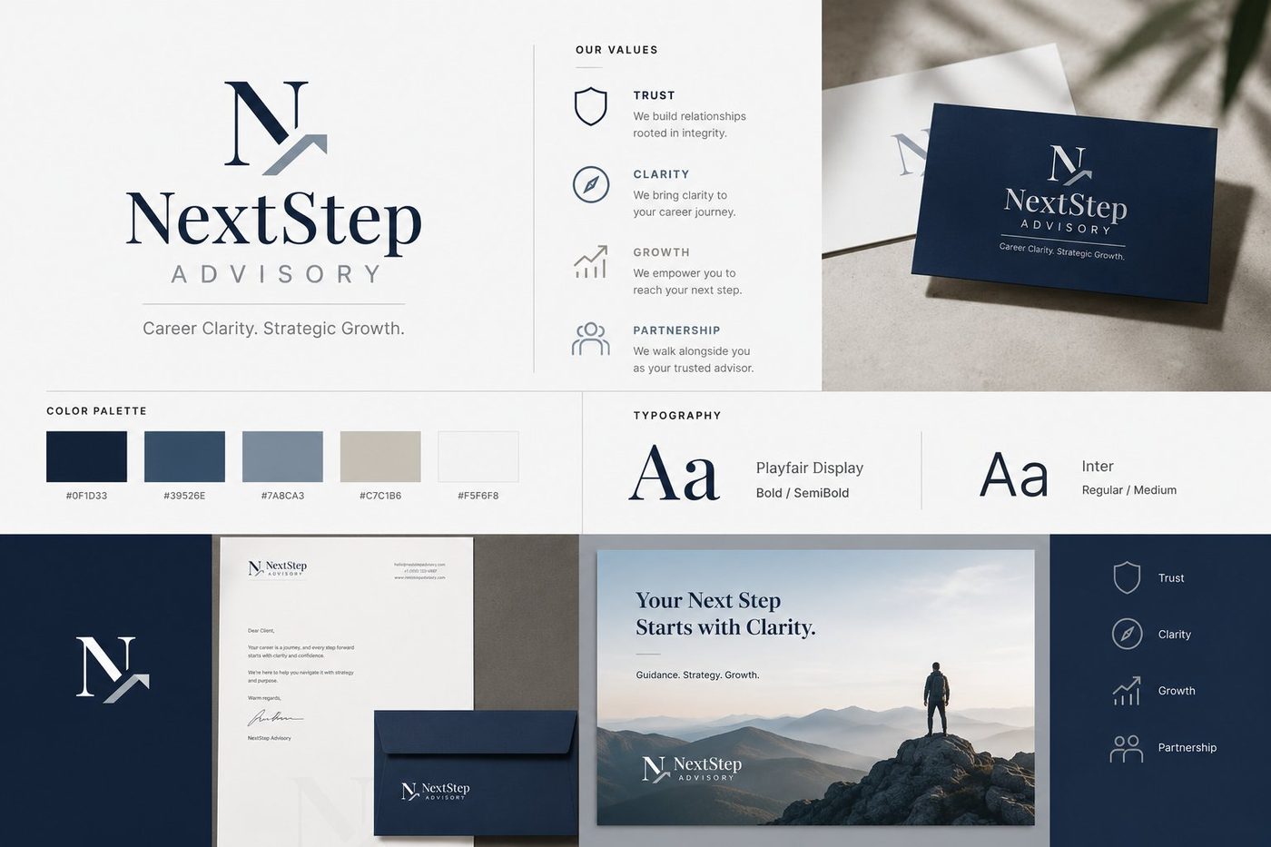 NextStep Advisory brand identity
