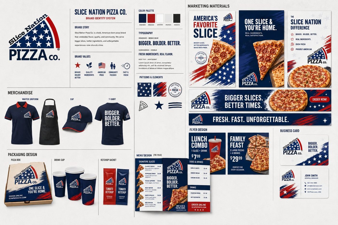 Slice Nation Pizza Co. brand identity
